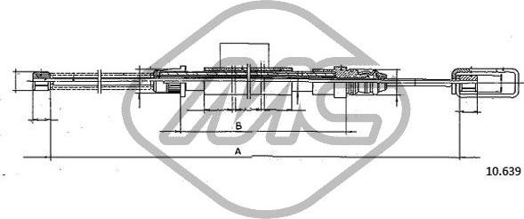 Metalcaucho 82794 - Тросик, cтояночный тормоз autospares.lv