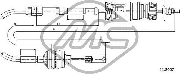 Metalcaucho 82710 - Трос, управление сцеплением autospares.lv