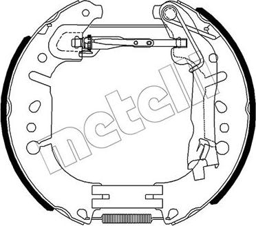 Metelli 51-0490 - Комплект тормозных колодок, барабанные autospares.lv