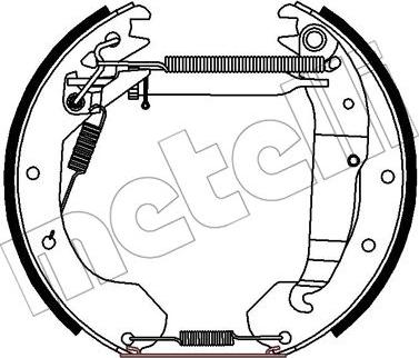 Metelli 51-0444 - Комплект тормозных колодок, барабанные autospares.lv