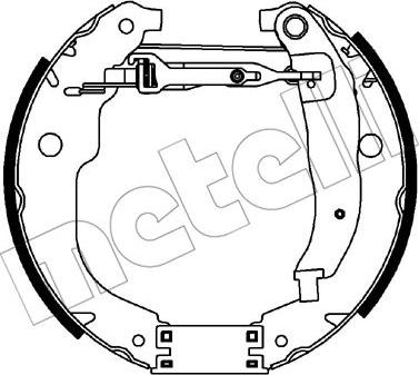 Metelli 51-0448 - Комплект тормозных колодок, барабанные autospares.lv