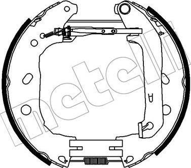 Metelli 51-0455 - Комплект тормозных колодок, барабанные autospares.lv