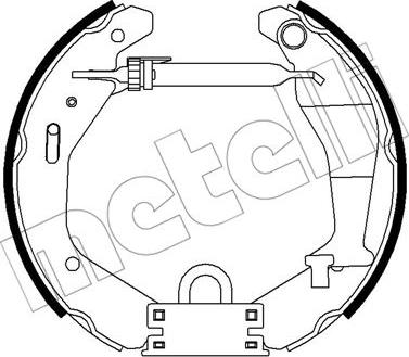 Metelli 51-0450 - Комплект тормозных колодок, барабанные autospares.lv