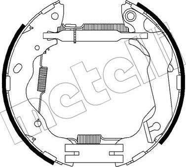 Metelli 51-0457 - Комплект тормозных колодок, барабанные autospares.lv