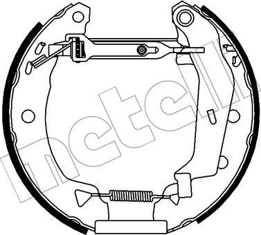 Metelli 51-0405 - Комплект тормозных колодок, барабанные autospares.lv