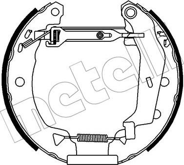 Metelli 51-0402 - Комплект тормозных колодок, барабанные autospares.lv