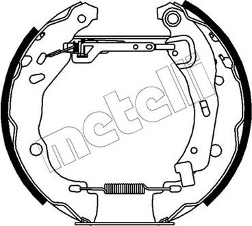 Metelli 51-0486 - Комплект тормозных колодок, барабанные autospares.lv