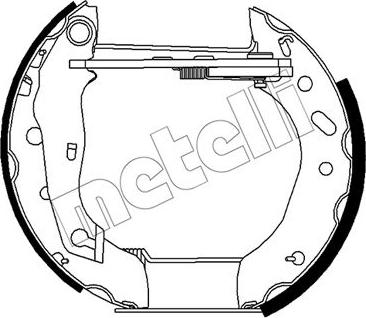 Metelli 51-0483 - Комплект тормозных колодок, барабанные autospares.lv