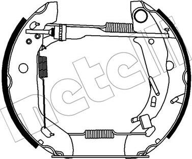 Metelli 51-0434 - Комплект тормозных колодок, барабанные autospares.lv