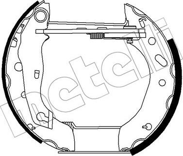 Metelli 51-0424 - Комплект тормозных колодок, барабанные autospares.lv