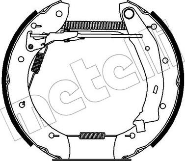 Metelli 51-0428 - Комплект тормозных колодок, барабанные autospares.lv