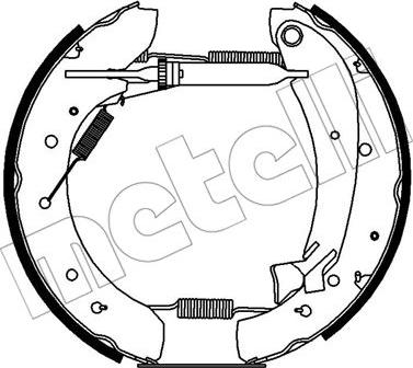 Metelli 51-0427 - Комплект тормозных колодок, барабанные autospares.lv