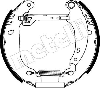 Metelli 51-0092 - Комплект тормозных колодок, барабанные autospares.lv