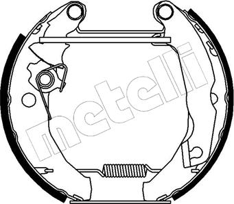 Metelli 51-0053 - Комплект тормозных колодок, барабанные autospares.lv