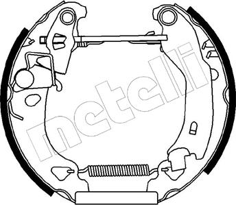 Metelli 51-0052 - Комплект тормозных колодок, барабанные autospares.lv