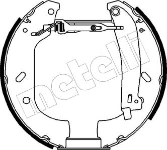 Metelli 51-0066 - Комплект тормозных колодок, барабанные autospares.lv