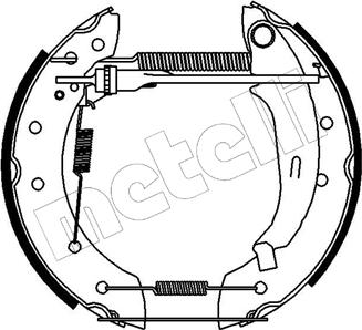 Metelli 51-0063 - Комплект тормозных колодок, барабанные autospares.lv