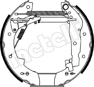 Metelli 51-0088 - Комплект тормозных колодок, барабанные autospares.lv