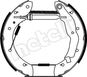 Metelli 51-0067 - Комплект тормозных колодок, барабанные autospares.lv