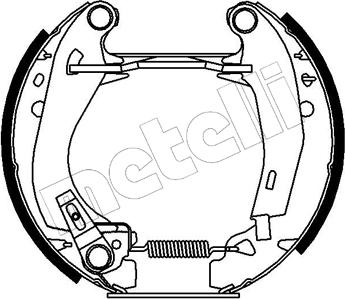 Metelli 51-0009 - Комплект тормозных колодок, барабанные autospares.lv