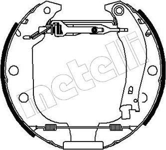 Metelli 51-0005 - Комплект тормозных колодок, барабанные autospares.lv