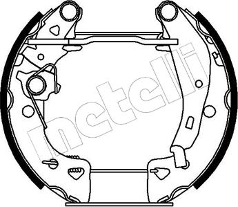 Metelli 51-0001 - Комплект тормозных колодок, барабанные autospares.lv