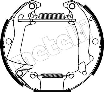 Metelli 51-0019 - Комплект тормозных колодок, барабанные autospares.lv