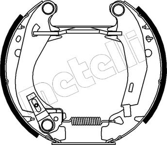 Metelli 51-0022 - Комплект тормозных колодок, барабанные autospares.lv