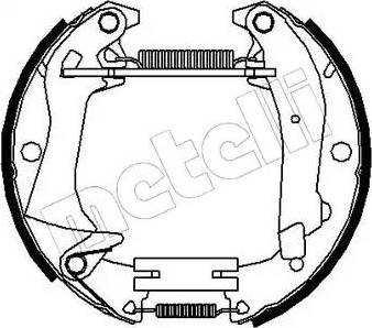 Metelli 510018 - Комплект тормозных колодок, барабанные autospares.lv