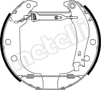 Metelli 51-0012 - Комплект тормозных колодок, барабанные autospares.lv