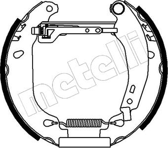 Metelli 51-0017 - Комплект тормозных колодок, барабанные autospares.lv