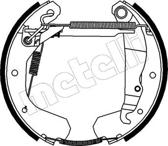 Metelli 51-0080 - Комплект тормозных колодок, барабанные autospares.lv