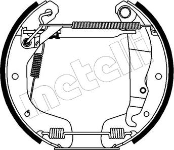 Metelli 51-0081 - Комплект тормозных колодок, барабанные autospares.lv