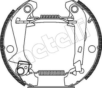 Metelli 51-0043 - Комплект тормозных колодок, барабанные autospares.lv