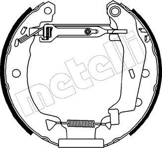 Metelli 51-0033 - Комплект тормозных колодок, барабанные autospares.lv