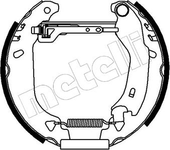 Metelli 51-0023 - Комплект тормозных колодок, барабанные autospares.lv