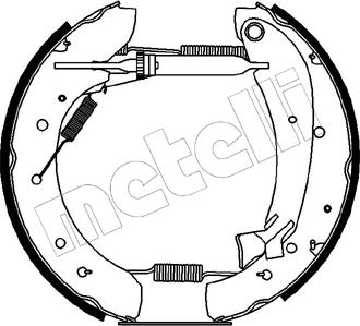 Metelli 51-0074 - Комплект тормозных колодок, барабанные autospares.lv