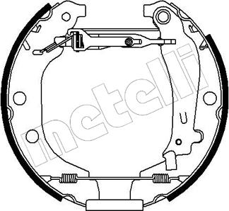 Metelli 51-0077 - Комплект тормозных колодок, барабанные autospares.lv