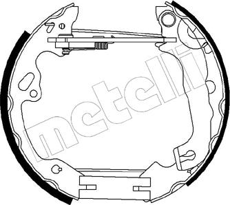 Metelli 51-0199 - Комплект тормозных колодок, барабанные autospares.lv