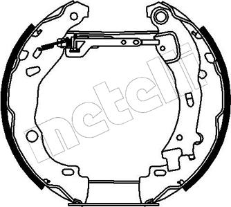 Metelli 51-0190 - Комплект тормозных колодок, барабанные autospares.lv