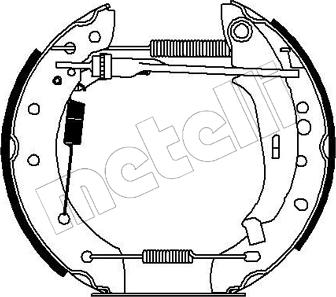 Metelli 51-0193 - Комплект тормозных колодок, барабанные autospares.lv