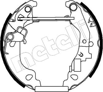 Metelli 51-0146 - Комплект тормозных колодок, барабанные autospares.lv