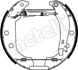 Metelli 51-0143 - Комплект тормозных колодок, барабанные autospares.lv