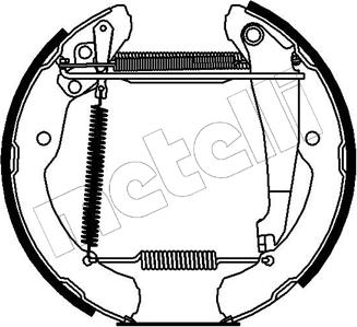 Metelli 51-0147 - Комплект тормозных колодок, барабанные autospares.lv