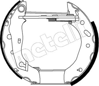 Metelli 51-0151 - Комплект тормозных колодок, барабанные autospares.lv