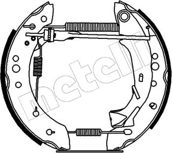 Metelli 51-0165 - Комплект тормозных колодок, барабанные autospares.lv