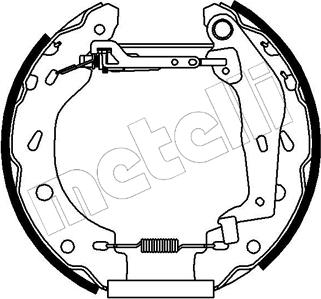 Metelli 51-0162 - Комплект тормозных колодок, барабанные autospares.lv