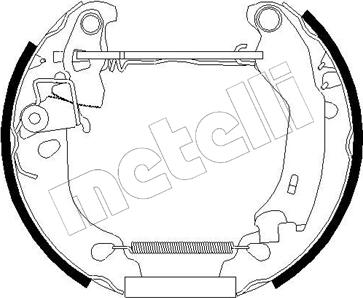 Metelli 51-0181 - Комплект тормозных колодок, барабанные autospares.lv