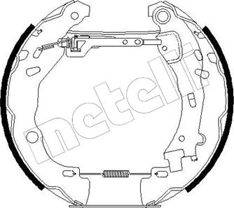 Metelli 51-0188 - Комплект тормозных колодок, барабанные autospares.lv