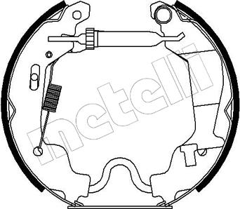 Metelli 51-0187 - Комплект тормозных колодок, барабанные autospares.lv